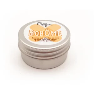 boite de "bobôme", une pommade contre les piqûres d'insectes en format baume, avec son couvercle fermé