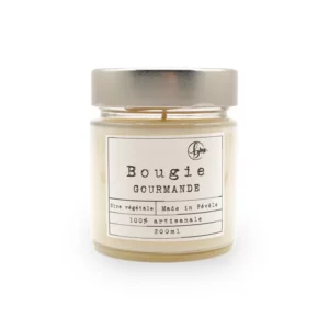 Bougie parfumée à la cire naturelle, avec son couvercle fermé